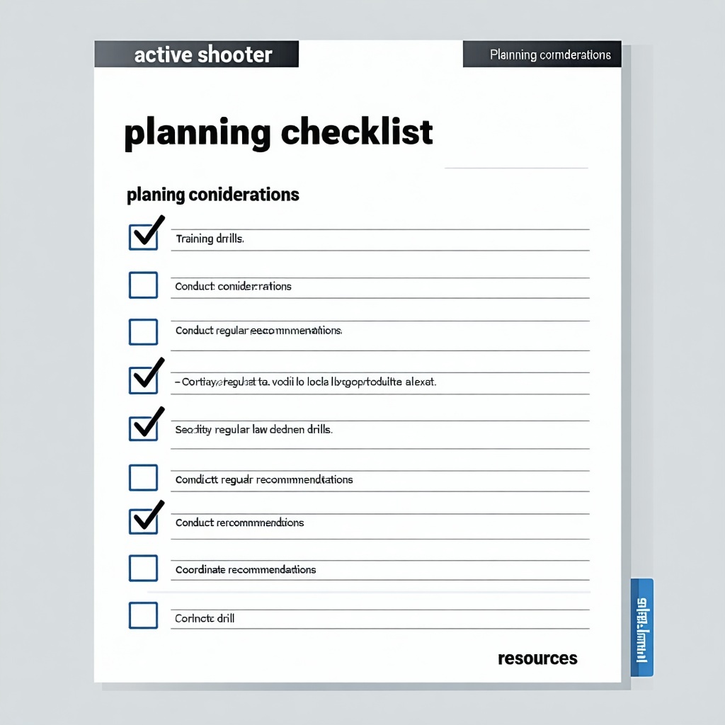 Active Shooter Planning Checklist, Recommendations and Resources